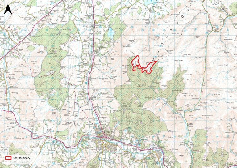 The existing Bowbeat Wind Farm site boundary